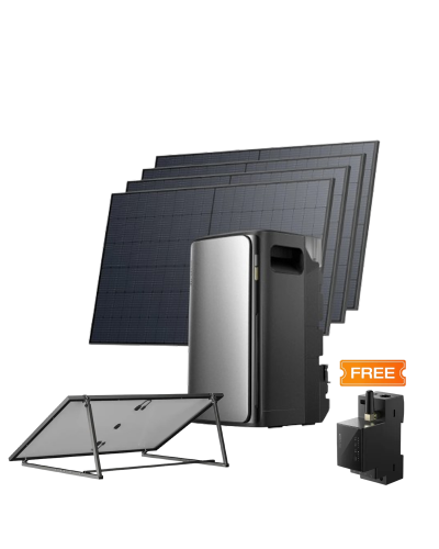 Комплект EcoFlow STREAM ULTRA/Solar Panel 4*400/Регульований кронштейн для сонячних панелей/Розумний лічильник Smart Meter