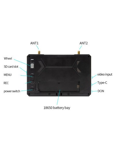 Монітор FPV Skyzone M5 DVR 5.8GHz 48CH