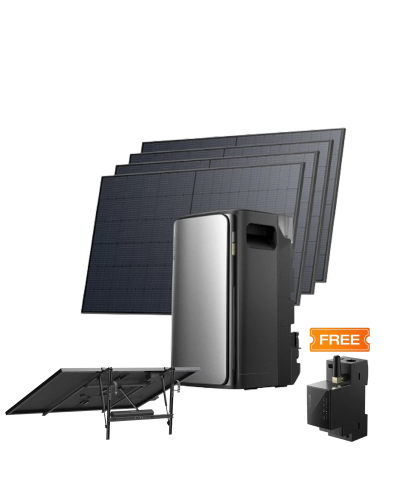 Комплект EcoFlow STREAM ULTRA/Solar Panel 4*400/Сонячний трекер EcoFlow Single Axis Solar Tracker/Розумний лічильник Smart Meter