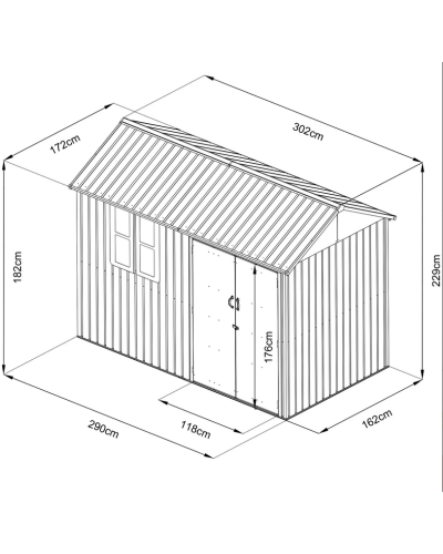 Садовий будиночок HECHT 6X10 NORD