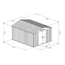 Садовый дом металлический HECHT 10X10 PLUS