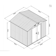 Садовый дом металлический HECHT 6X8 PLUS