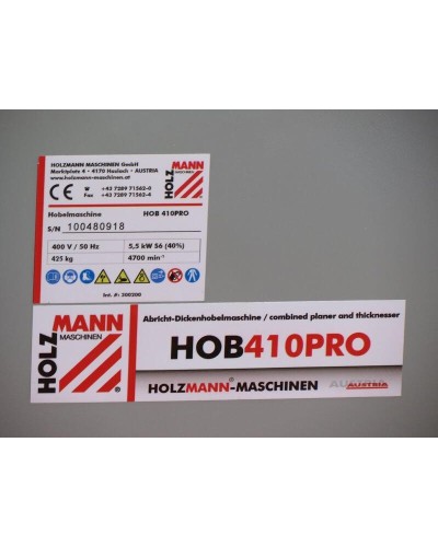 Фугувально-рейсмусовий верстат Holzmann HOB 410PRO