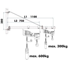 Стрела поворотная для электрической тросовой тяги Holzmann SA 3001100