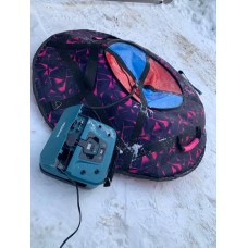 Тюбинг 100 см "Розовый лед" (Оксфорд) плюшка для снега