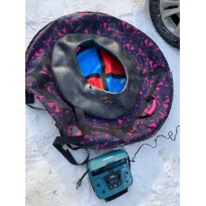 Тюбинг 100 см "Розовый лед" (Оксфорд) плюшка для снега