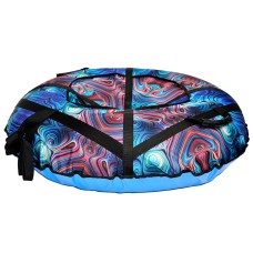 Тюбинг для катания 100 см"калейдоскоп" (Оксфорд, ПВХ) санки ватрушка, тюб