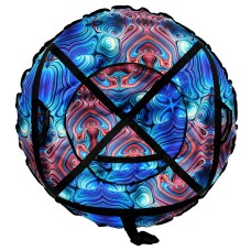 Тюбинг для катания 100 см"калейдоскоп" (Оксфорд, ПВХ) санки ватрушка, тюб