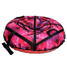 Санки ватрушка 100 см "розовый кристал" (Оксфорд, ПВХ) бублик для снега