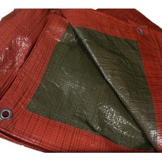 Тент  80г/м2  10м*12м двухцветный зелёно-оранжевый тент