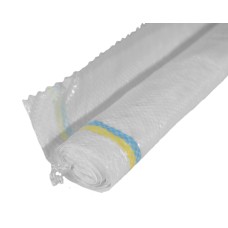 Мешок  100см*55см полипропиленовый белый с (жёлто- голубой полосой)