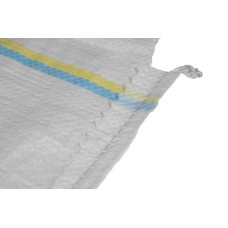 Мешок  100см*55см полипропиленовый белый с (жёлто- голубой полосой)