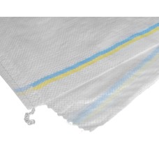 Мешок 105см*55см полипропиленовый белый  (жёлто- голубой полосой)