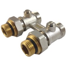 Узел для нижнего подключения радиатора RS-k 1/2"*3/4" прямой