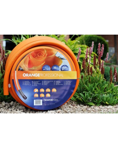 Шланг садовий Tecnotubi Orange Professional для поливу діаметр 3/4 дюйма, довжина 25 м (OR 3/4 25)