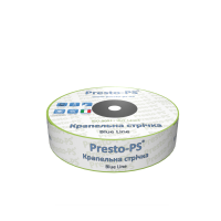 Крапельна стрічка Presto-PS щілинна Blue Line отвори через 20 см, витрата води 2,4 л/год, довжина 500 м (BL-20-500)
