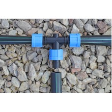 Тройник зажимной Presto-PS для капельной ленты, в упаковке – 50 шт. (TT-0117)