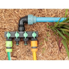 Кран шаровой Presto-PS на 4 выхода с внутренней резьбой 3/4-1 дюйм, в упаковке – 1 шт. (4006)