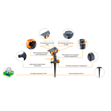 Дождеватель Presto-PS ороситель импульсный для газона (8103D)