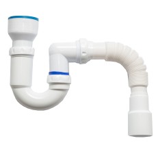 Сифон для писсуара Ø50 прямой с гофротрубой Ø40х40/50 UNICORN K325 1/45