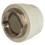 Муфта PPR Tebo Ø50 х 1.1/2"В под ключ серая