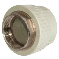 Муфта PPR Tebo Ø40 х 1.1/4"В под ключ серая