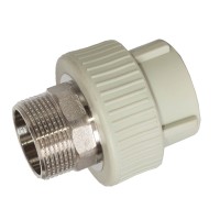 Муфта PPR Tebo Ø50 х 1.1/2"З под ключ серая