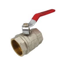 Кран шаровый 11/2" ВВ красная ручка с проточкой ASСO PN40 1/4