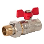 Кран-американка прямая 1/2" ASСO PN40 Красная бабочка 1/30