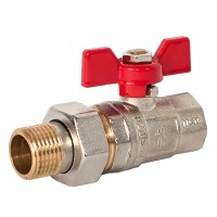 Кран-американка прямий 1/2" ASСO PN40 Червоний метелик 1/30