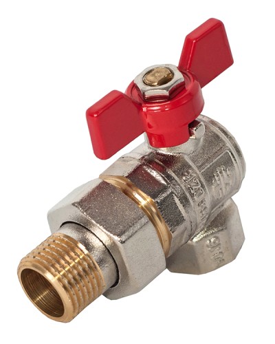 Кран-американка угловой 1/2" ASСO PN40 14/112