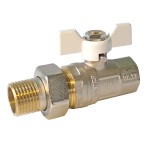 Кран-американка прямий 1/2" ASСO PN40 БІЛИЙ метелик 13/104