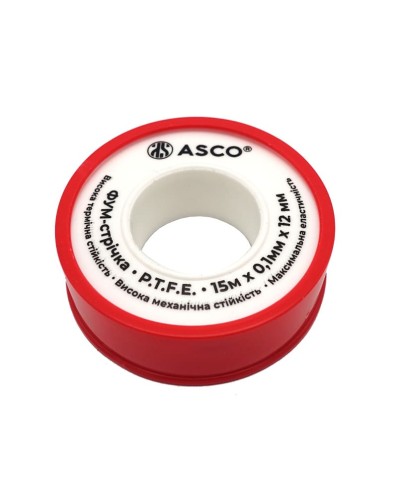 Фум-стрічка ASCO armatura 12mm×0.1mm×15м (0.2g/cm3)