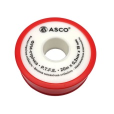 Фум-стрічка професійна ASCO armatura 19mm×0.2mm×20м (0.4g/cm3)