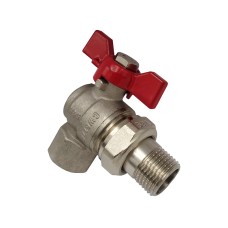 Кран-американка кутовий 1/2" ВЗ V&G Optima червоний метелик 15шт.