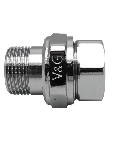 Згін прямий американка 1/2" V&G хромований 50шт.