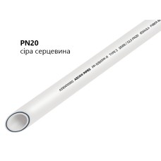 Труба білого кольору з сірою серцевиною,Базальт PN20  Ø32*5,4mm 2/20  ASCO