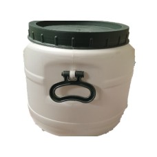 Бочка Shadow  пластиковая 20л белая бидон широкая горловина для солений.