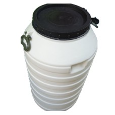 Бочка Shadow  80 л пластиковая белая широкая горловина для молока и воды