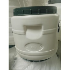 Бочка Shadow  пластиковая 20л белая бидон широкая горловина для солений.