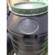 Бочка пластиковая 120 л черная бидон широкая горловина бочка для воды