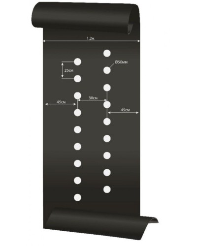 Перфорована плівка 40 мкм 1.20м* 500 м чорна для мульчування