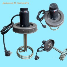 ТЭН 2 кВт для летнего душа крышка с подогревом и терморегулятором (Бак 70 литров)