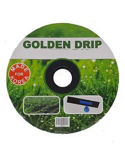 Капельная лента GOLDEN DRIP с плоским эмиттером шаг 15 см 100м 8 mil