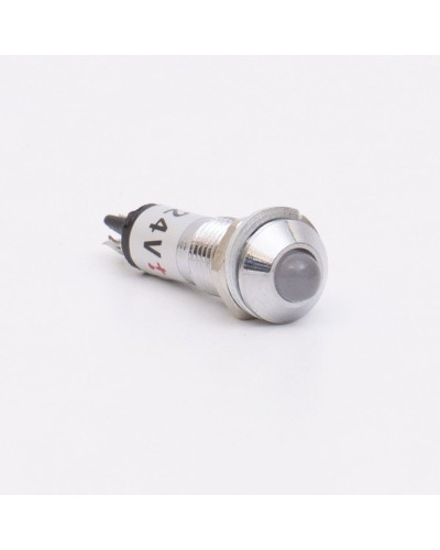 Светодиодный индикатор металлический AD22B-8 24v AС/DС, белый