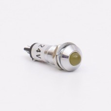 Светодиодный индикатор металлический AD22B-8 24v AС/DС, желтый