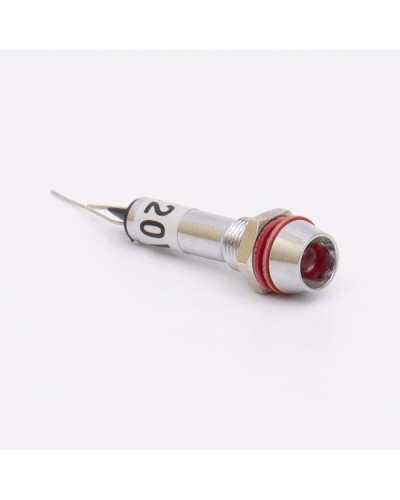 Светодиодный индикатор металлический AD22C-6 24v AС/DС, красный