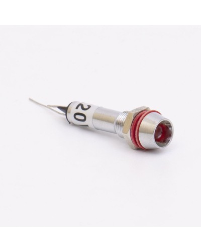 Светодиодный индикатор металлический AD22C-6 220v AС, красный