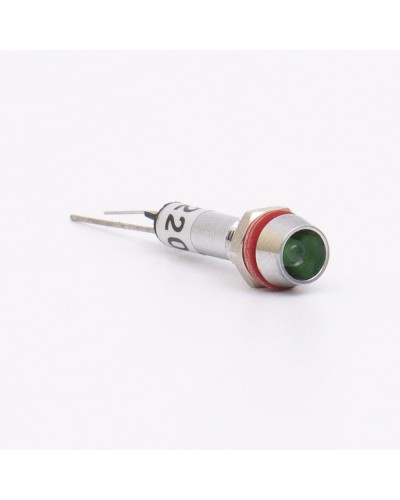 Светодиодный индикатор металлический AD22C-6 220v AС, зеленый