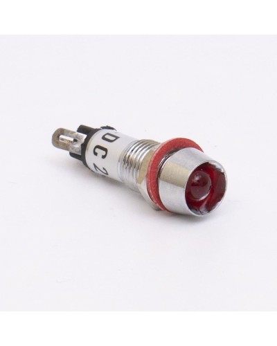 Светодиодный индикатор металлический AD22C-10 24v AС/DС, красный